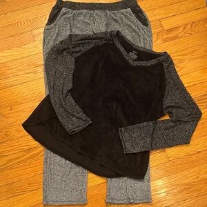 Black and Gray Jogger Set